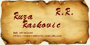 Ruža Rašković vizit kartica